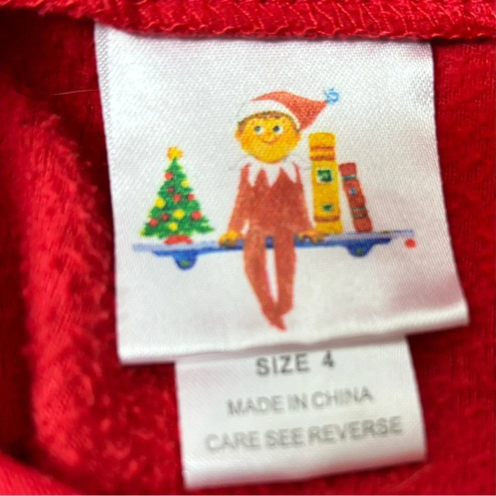 Elf on the Shelf Christmas Kids Pajamas Red and Green‎  Pjs Size 4T